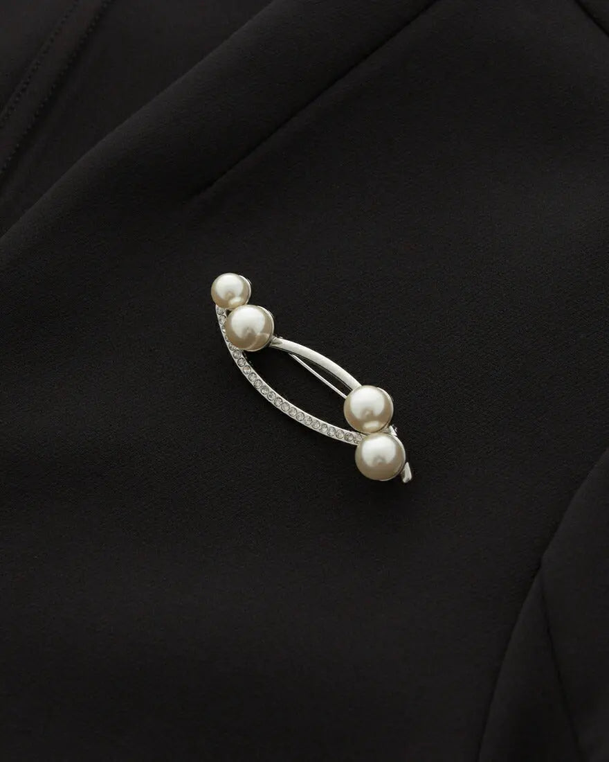 【30%OFFクーポンで1463円】ブローチパールレディースジャケットセレモニー結婚式上品入園式卒園式入学式卒業式パーティー披露宴ゴールドシンプル