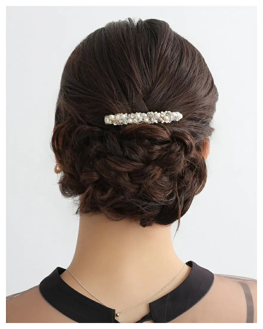 ヘアアクセサリーヘアクリップパール結婚式ウェディングアクセサリーヘアアクセサリーゲストヘアピンパーティーヘアアクセ浴衣着物和装花嫁髪飾りお呼ばれ二次会