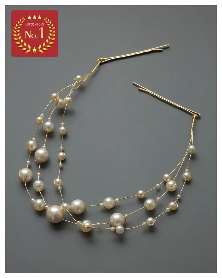 ヘアアクセサリー結婚式パールUピンアクセサリーヘアアクセサリーゲストパーティーヘアアクセゴールドお呼ばれ二次会