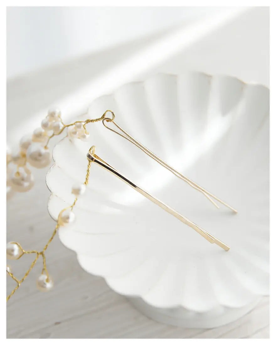 ヘアアクセサリー結婚式パールUピンアクセサリーヘアアクセサリーゲストパーティーヘアアクセゴールドお呼ばれ二次会