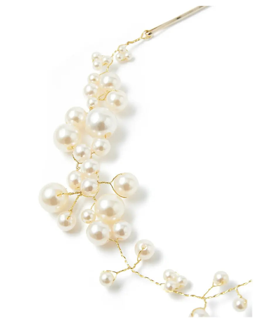 ヘアカフポニーフック結婚式ヘアアクセサリーパールヘアーカフウェディングヘアーアクセサリーお呼ばれゲストヘアピンパーティーヘアアクセ浴衣着物和装花嫁髪飾り二次会