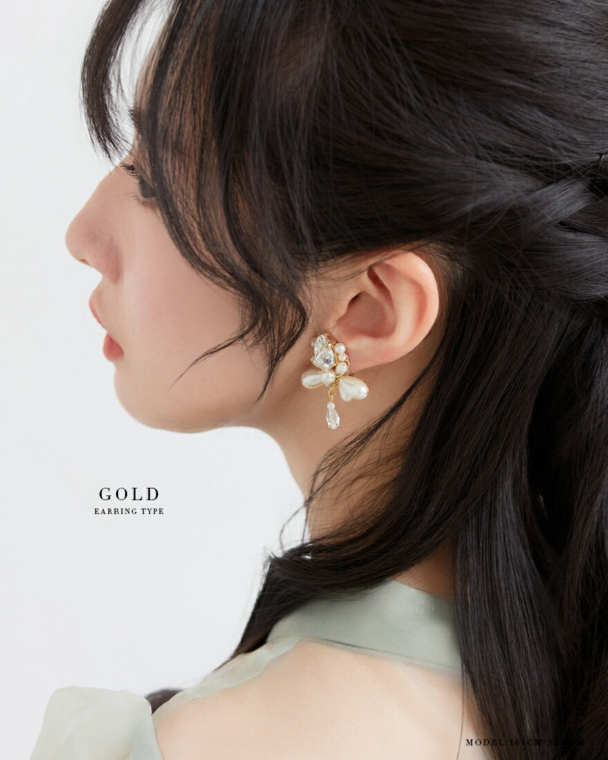 ヘアアクセサリー結婚式パールUピンアクセサリーヘアアクセサリーゲストパーティーヘアアクセゴールドお呼ばれ二次会