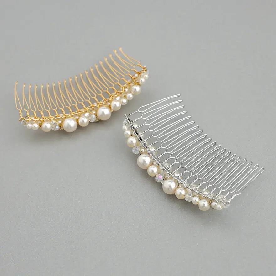 ヘアアクセサリー結婚式パールUピンアクセサリーヘアアクセサリーゲストパーティーヘアアクセゴールドお呼ばれ二次会