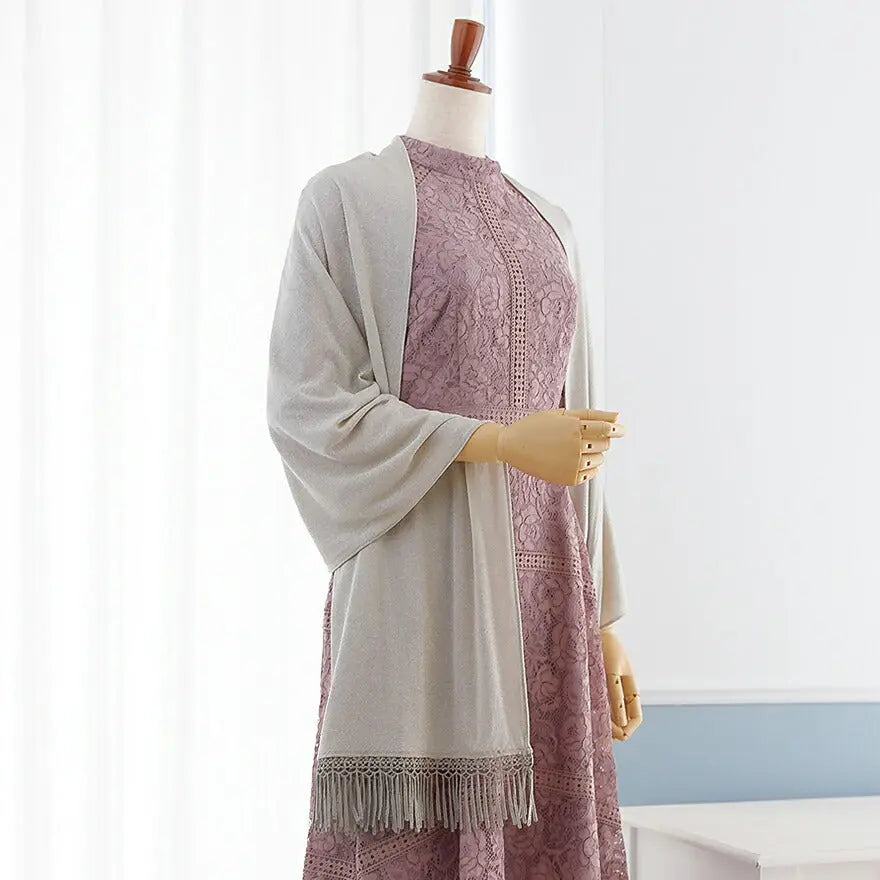 結婚式ボレロパーティーフォーマルジャケットレディース秋冬7分袖カットソーパーティ