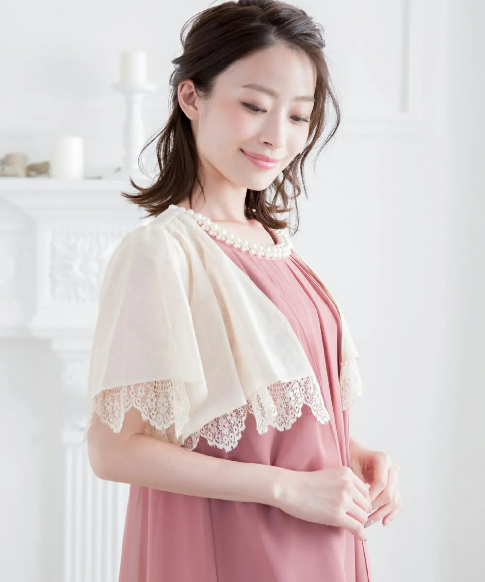 ボレロ結婚式リバーシブルシフォン＆レースのパーティーボレロ★パーティボレロ.結婚式ボレロ.結婚式お呼ばれ服,2次会二次会服装フォーマルボレロboleroパーティドレス大きいサイズウエディング演奏会発表会披露宴半袖楽天通販