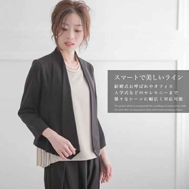 7分袖ジャケット風ボレロ★【パーティーボレロ,パーティボレロ,ボレロ,結婚式ボレロ,結婚式,お呼ばれ,服装,2次会,二次会,通販,bolero,パーティドレス,ボレロ,大きいサイズ,ウエディング,フォーマル,冷房対策,発表会,披露宴,7分袖】