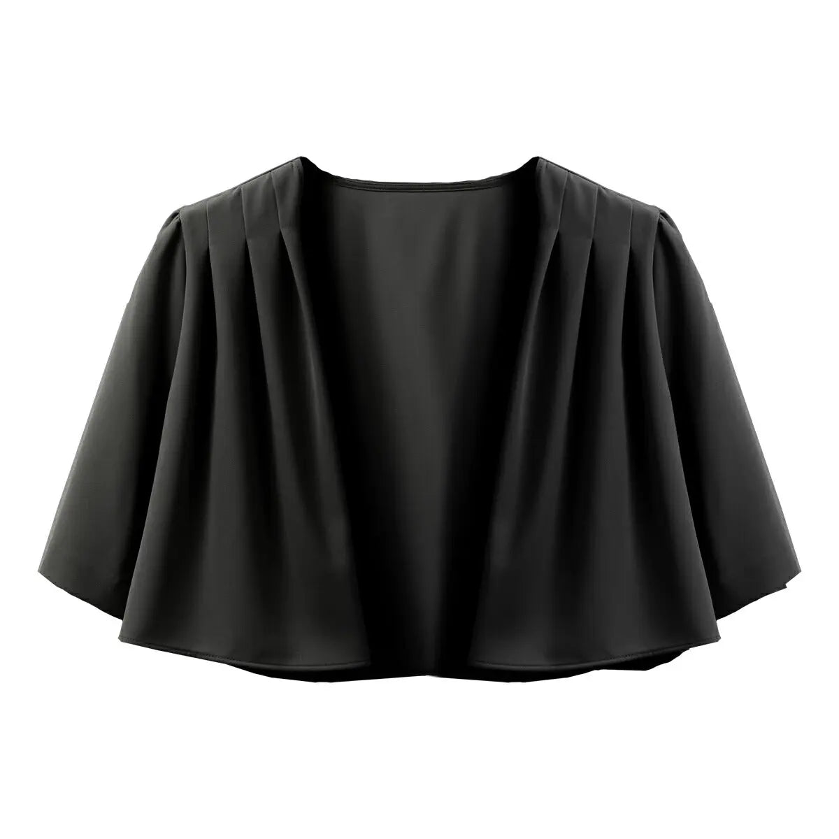 ボレロ 結婚式 ジャケット/フォーマル/レディース/春夏/20代/30代/お呼ばれノーカラー/半袖/シンプル/服装 9号/11号/13号/ベージュ/ブラック パーティードレス通販TwinkleGIrls