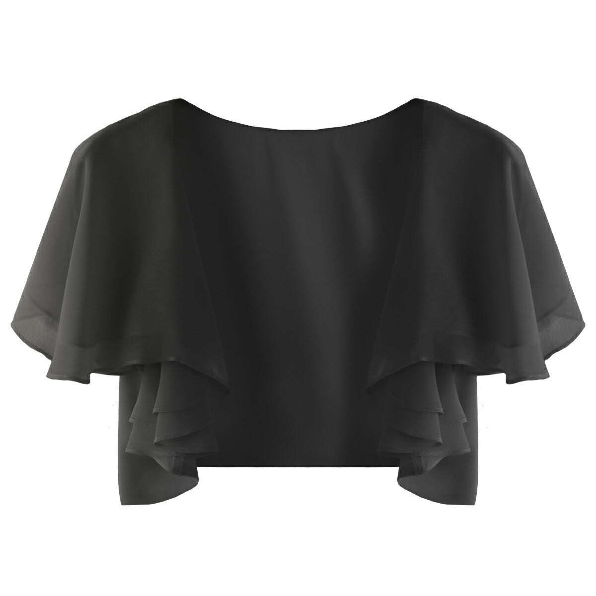 ボレロ 結婚式 フォーマル 半袖 ウェディング パーティー 20代 30代 お呼ばれ 服装 二次会 披露宴 シフォン ラッフル パーティードレス通販TwinkleGIrls