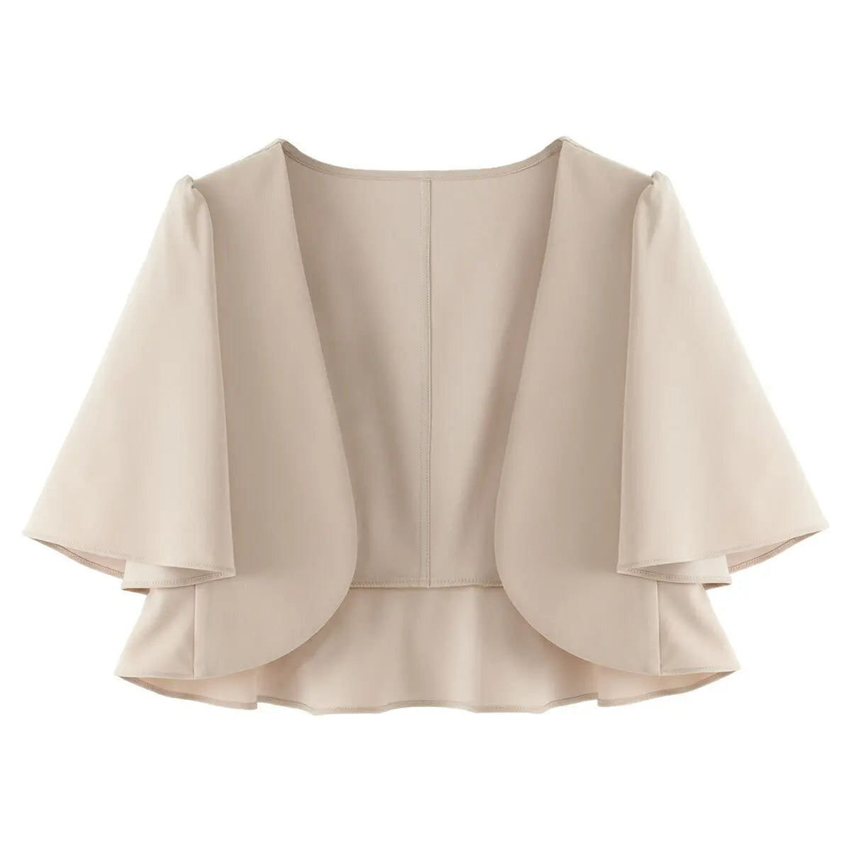 ボレロ ジャケット 結婚式 フォーマル ノーカラー 半袖 ウェディング パーティー お呼ばれ 服装 二次会 披露宴 パーティードレス通販TwinkleGIrls