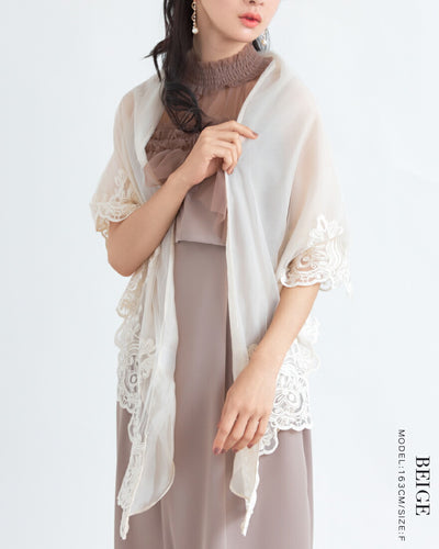 結婚式ボレロパーティーフォーマルジャケットレディース秋冬7分袖カットソーパーティ