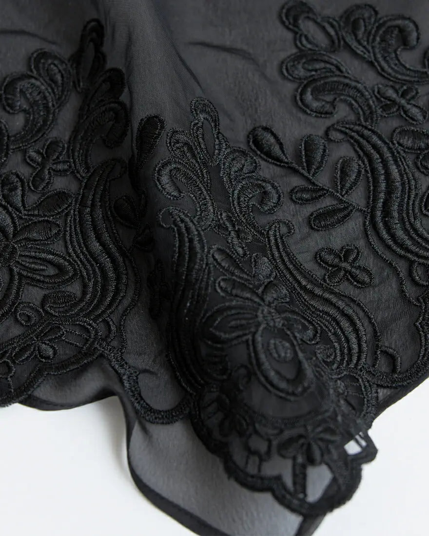 オーガンジーショール 結婚式 お呼ばれ用大判ボレロ フォーマル レース刺繍 羽織り ストール パーティー レディース グレー/ベージュ/ブラック パーティードレス通販TwinkleGIrls