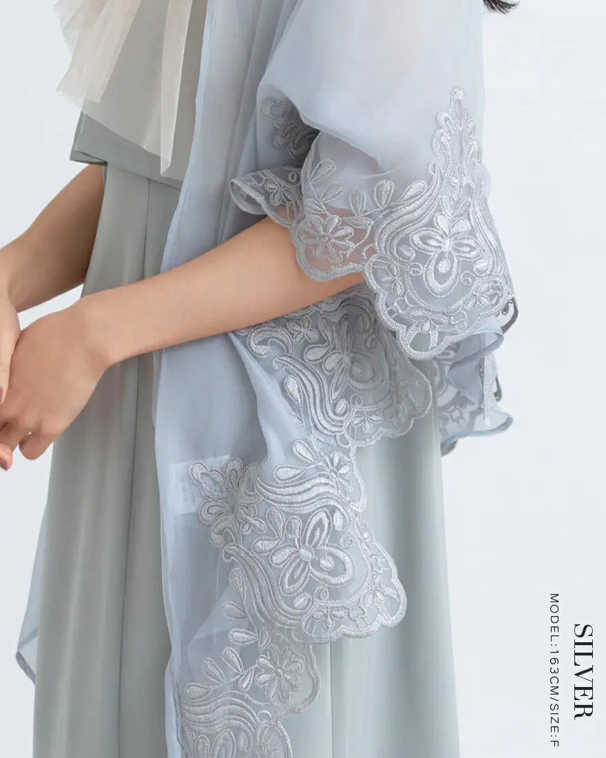 結婚式ボレロパーティーフォーマルジャケットレディース秋冬7分袖カットソーパーティ