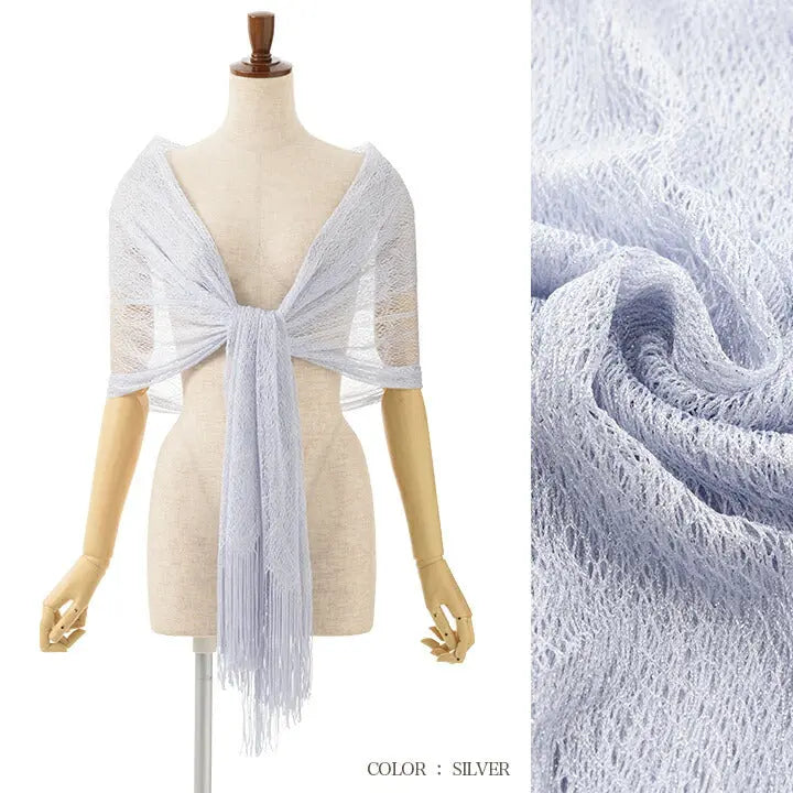 ショール 結婚式 レース ストール ラメ パーティ パーティー 春夏 ボレロ パーティードレス通販TwinkleGIrls