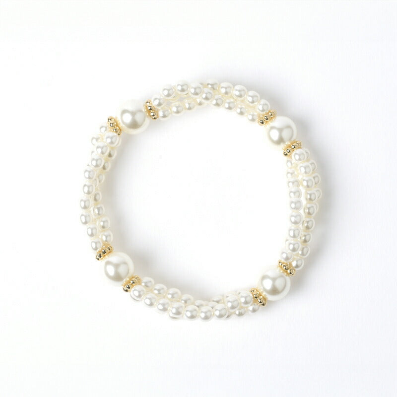 ブレスレット 結婚式 パール アクセサリー パーティー 3連パールブレス ゴージャス ショート レディース 3連 18cm  ウェディング シンプル ボリューム パールネックレス パーティードレス通販TwinkleGIrls