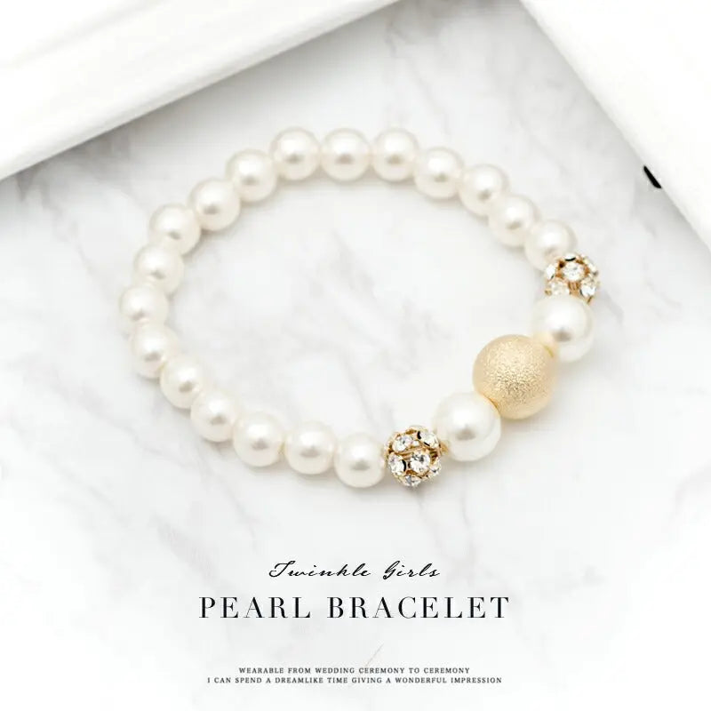 ブレスレット結婚式パールアクセサリーパーティー1連パールブレスゴージャスショートレディース1連18cmウェディングシンプルボリュームパールブレスレット