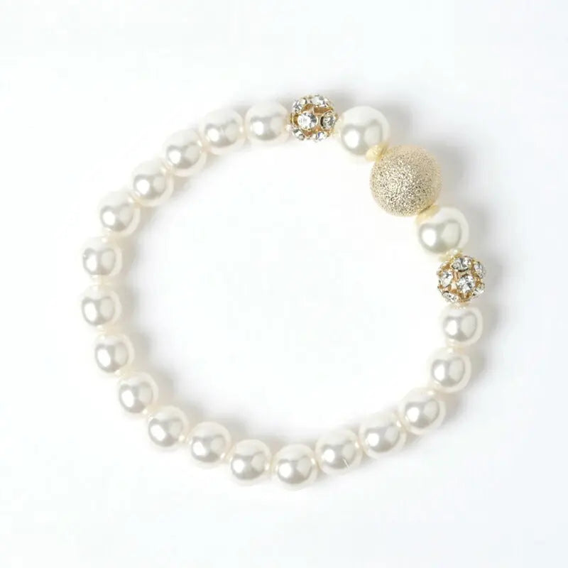 ブレスレット 結婚式 パール アクセサリー パーティー 1連パールブレス ゴージャス ショート レディース 1連 18cm  ウェディング シンプル ボリューム パールブレスレット パーティードレス通販TwinkleGIrls