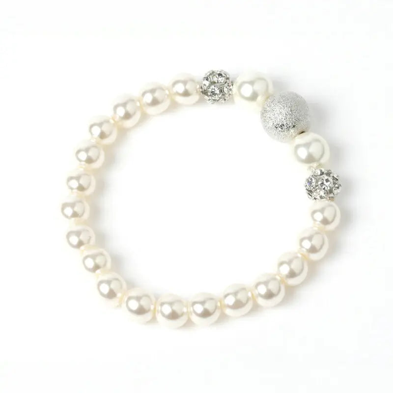 ブレスレット 結婚式 パール アクセサリー パーティー 1連パールブレス ゴージャス ショート レディース 1連 18cm  ウェディング シンプル ボリューム パールブレスレット パーティードレス通販TwinkleGIrls