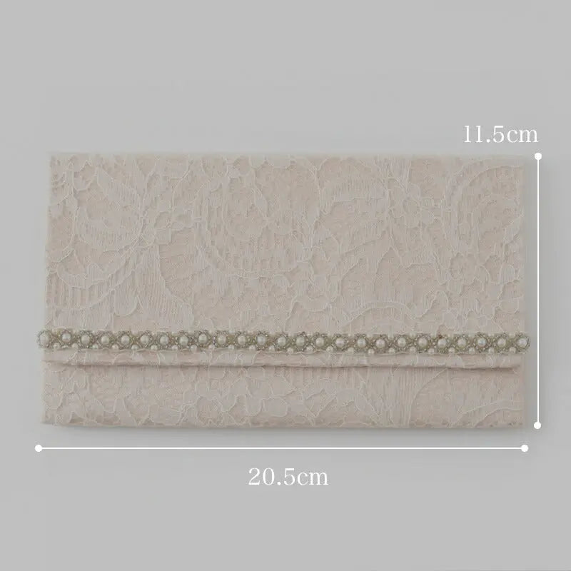 ふくさ袱紗結婚式おしゃれかわいい金封入れレースパールパーティー