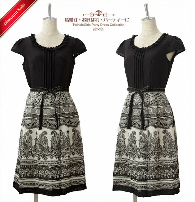 【SALE】麻調ワンピース♪★パーティドレス、お呼ばれ　結婚式　発表会、二次会、謝恩会に！パーティードレス、ワンピース 楽天　Dress Sale