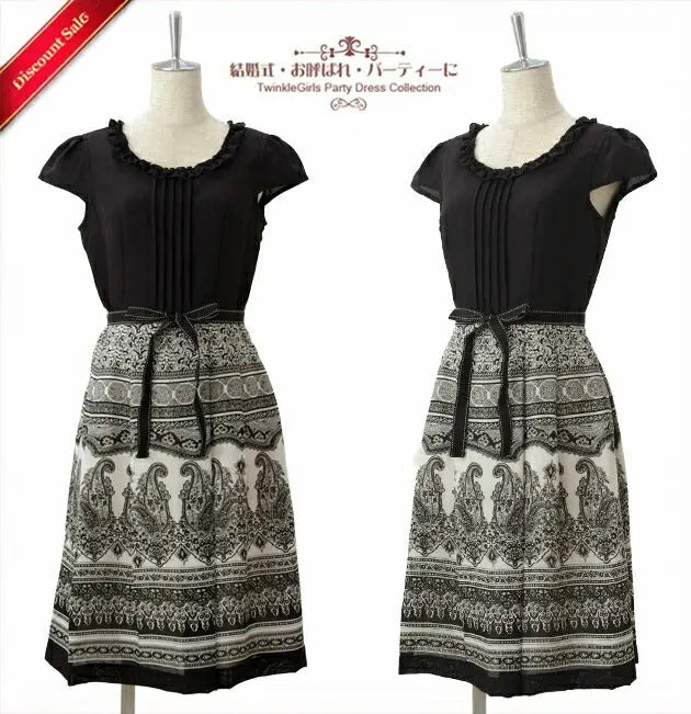 【SALE】麻調ワンピース♪★パーティドレス、お呼ばれ結婚式発表会、二次会、謝恩会に！パーティードレス、ワンピース楽天DressSale