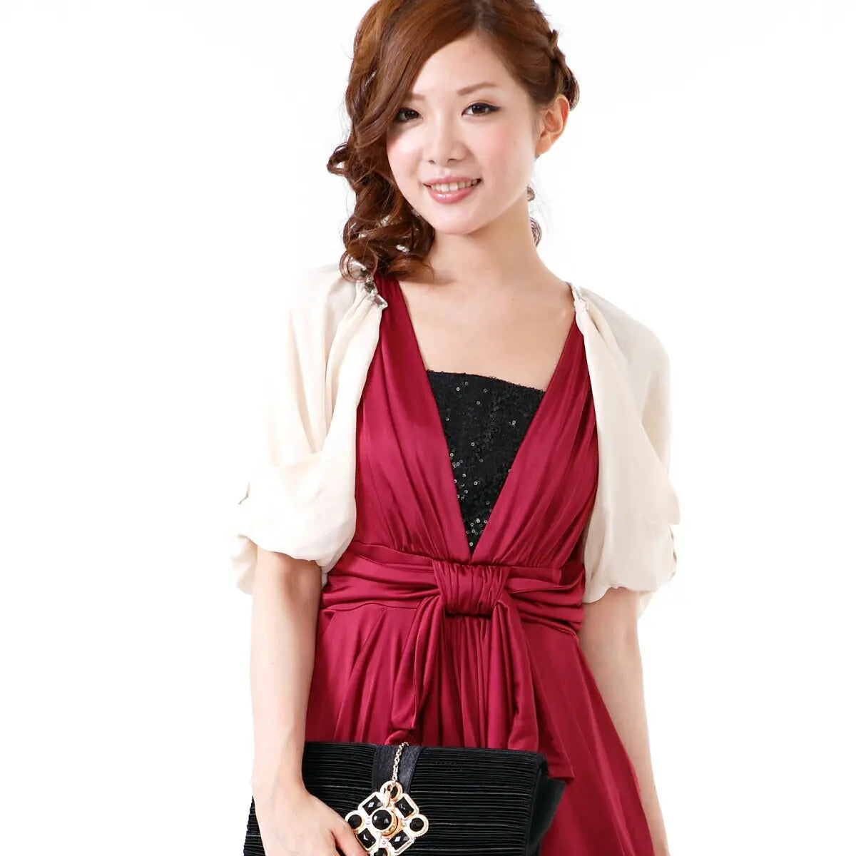 ドルマンスリーブシフォンボレロ★【パーティーボレロ,パーティボレロ,ボレロ,結婚式ボレロ,結婚式,お呼ばれ,服装,2次会,二次会,通販,bolero,パーティドレス,ボレロ,大きいサイズ,ウエディング,フォーマル,演奏会,発表会,披露宴,五分袖】