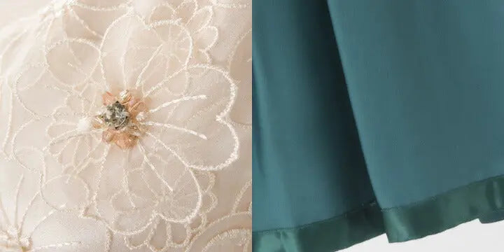 【アウトレット】結婚式ワンピースドレスパーティードレスレースバイカラーAライン披露宴結婚式20代30代二次会お呼ばれ服パーティーパーティ