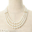 ネックレス結婚式パールアクセサリーパーティーゴージャスロングレディース3連50cm2WAYウェディングシンプルボリュームパールネックレス