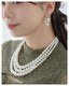 ネックレス 結婚式 パール アクセサリー パーティー ゴージャス ロング レディース 3連 50cm 2WAY ウェディング シンプル ボリューム パールネックレス パーティードレス通販TwinkleGIrls