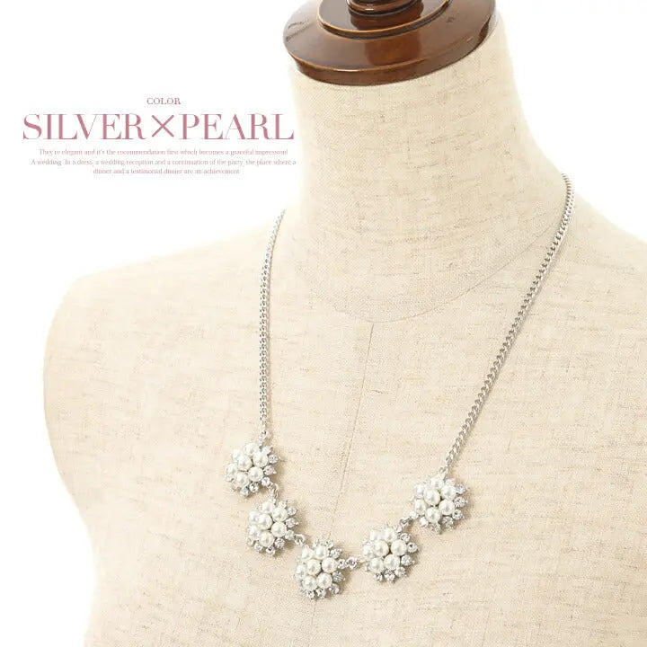 ネックレス結婚式パールアクセサリーパーティーゴージャスロングレディース1連50cm60cm大粒ウェディングシンプルボリュームビジューネックレス