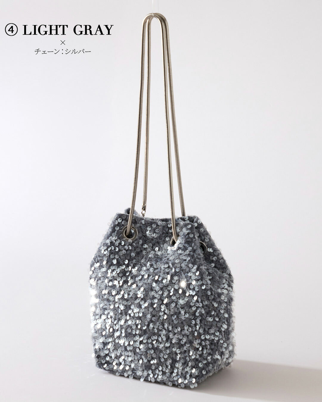 パーティーバッグ 大きめ スマホが入る 巾着 スパンコール 3WAY 軽量180g スネークチェーン ショルダーバッグ クラッチバッグ 結婚式 お呼ばれ 二次会 謝恩会 フォーマル 20代 30代 40代 パーティードレス通販TwinkleGirls