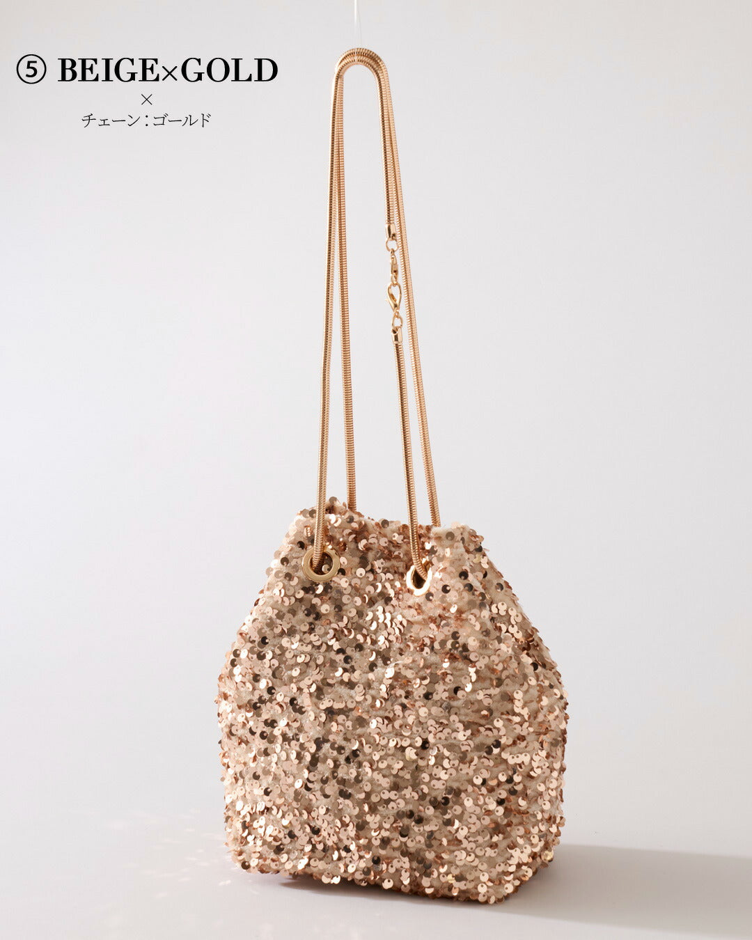パーティーバッグ 大きめ スマホが入る 巾着 スパンコール 3WAY 軽量180g スネークチェーン ショルダーバッグ クラッチバッグ 結婚式 お呼ばれ 二次会 謝恩会 フォーマル 20代 30代 40代 パーティードレス通販TwinkleGirls