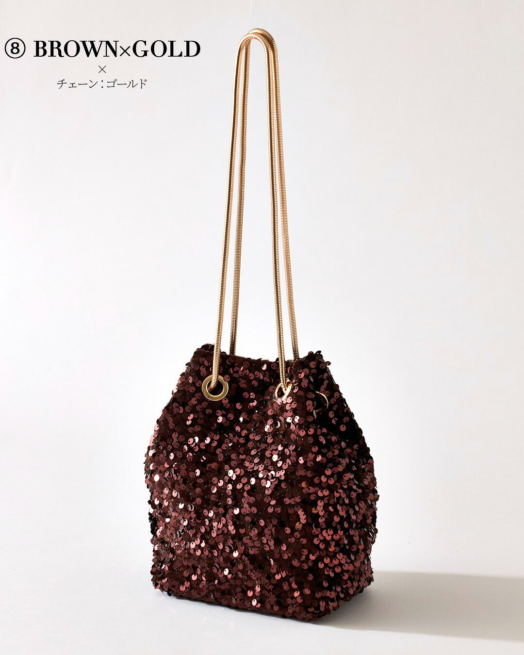 パーティーバッグ 大きめ スマホが入る 巾着 スパンコール 3WAY 軽量180g スネークチェーン ショルダーバッグ クラッチバッグ 結婚式 お呼ばれ 二次会 謝恩会 フォーマル 20代 30代 40代 パーティードレス通販TwinkleGirls