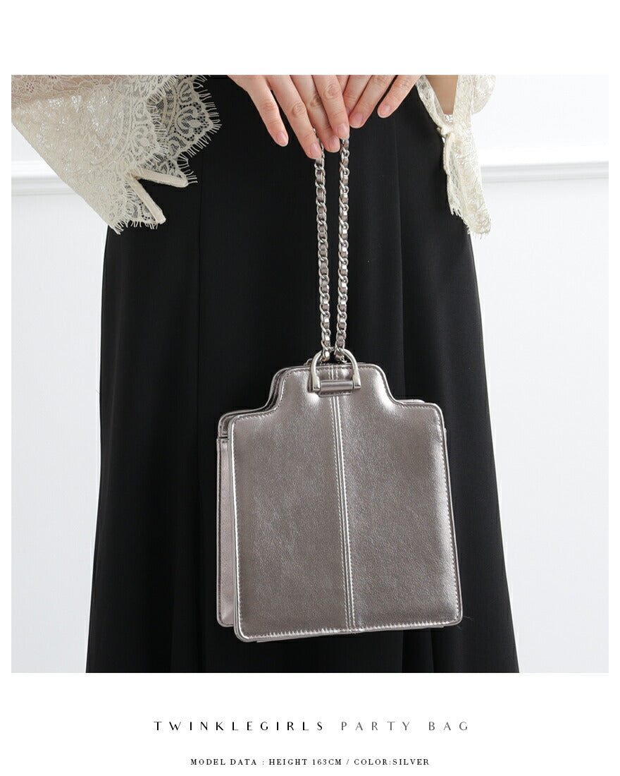 パーティーバッグ結婚式バッグレディース秋冬ビーズ刺しゅう/フェイクパール/ビーズ/スパンコール/コンパクト/2WAY小さめ