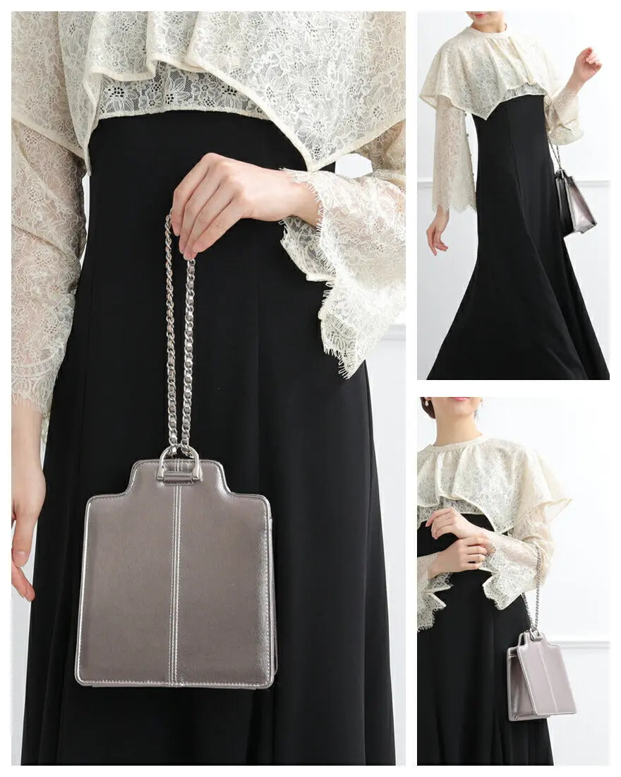 パーティーバッグ結婚式バッグレディース秋冬ビーズ刺しゅう/フェイクパール/ビーズ/スパンコール/コンパクト/2WAY小さめ