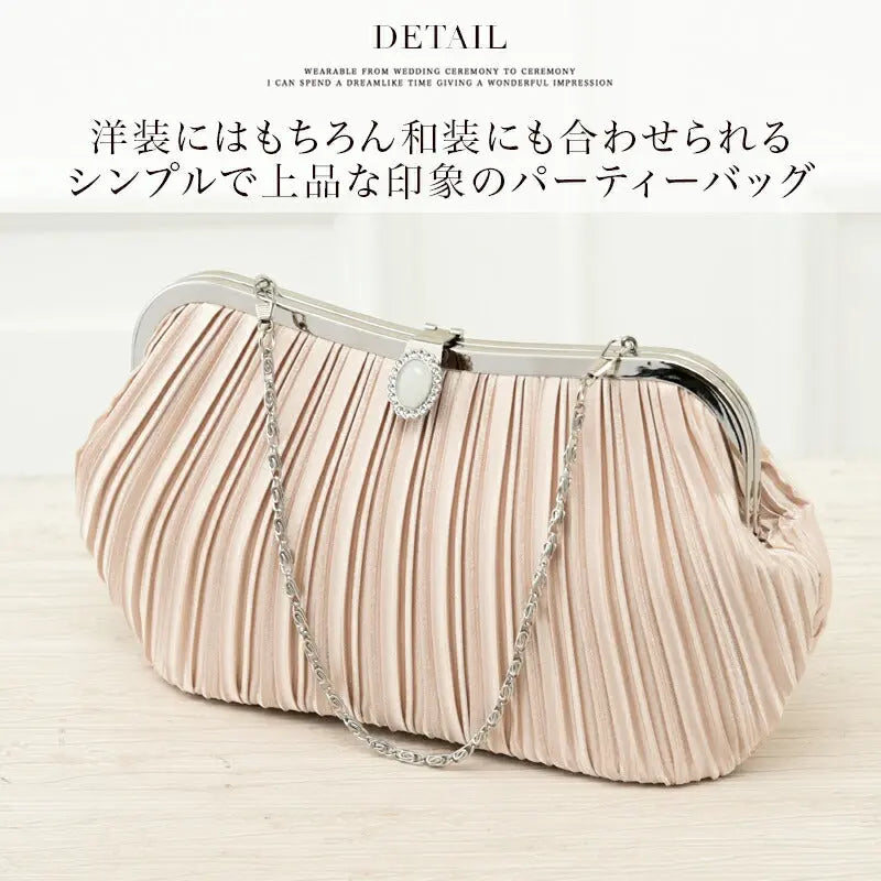 パーティーバッグ謝恩会二次会バッグ同窓会レディース秋冬ショルダーベージュ/シルバー/ブラック大きめサイズ