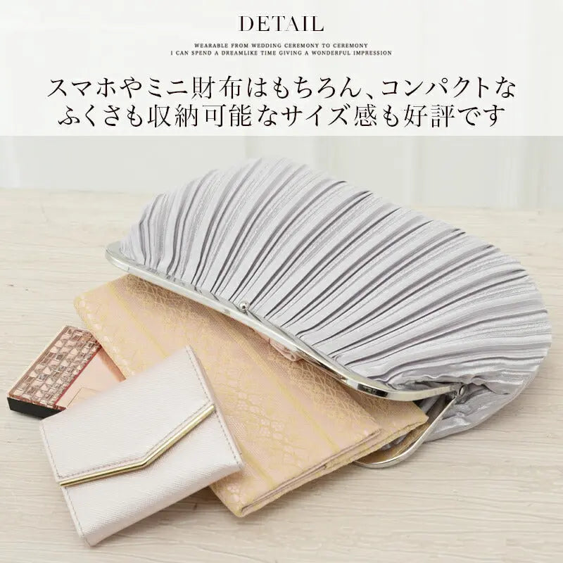 パーティーバッグ謝恩会二次会バッグ同窓会レディース秋冬ショルダーベージュ/シルバー/ブラック大きめサイズ