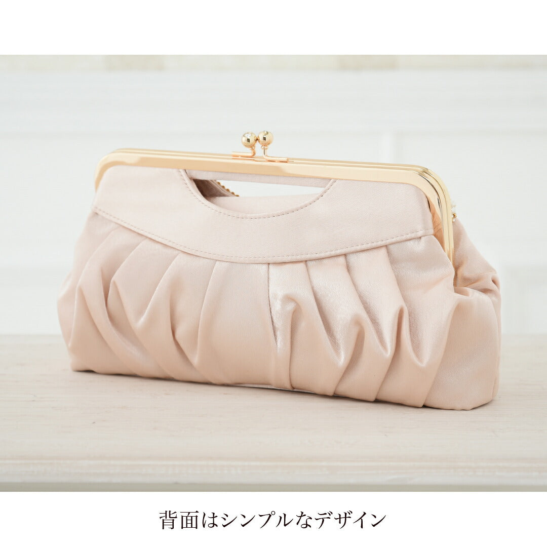 パーティーバッグ結婚式バッグレディース秋冬パールビジューがま口ベージュ/シルバー/ブラック/ネイビー大きめサイズパーティーバッグ謝恩会二次会バッグ同窓会入園式入学式バッグセレモニーバッグ結婚式バッグフォーマルバッグ