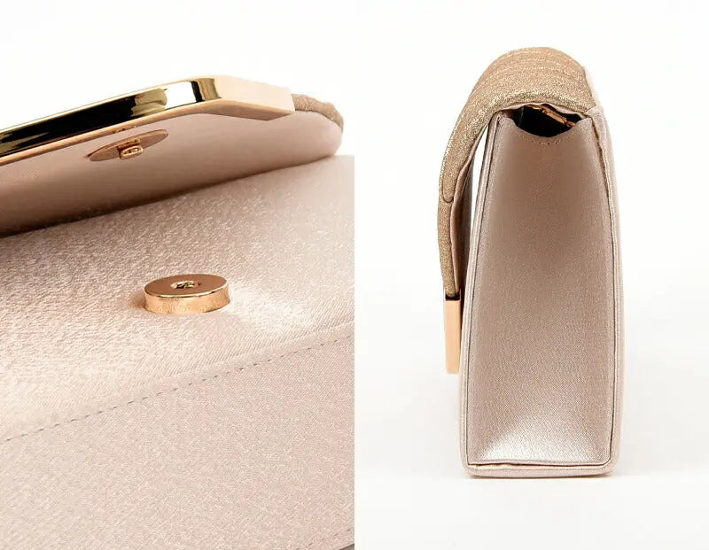 パーティーバッグ結婚式バッグ大きめショルダーシルバーパーティバッグサテン披露宴お呼ばれフォーマルレディース即日配送