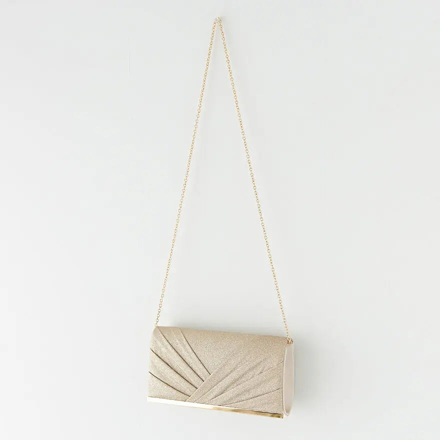 パーティーバッグ結婚式バッグレディース秋冬シンプルラメレター型/ラメ/シンプル/ゴールド/3WAY大きめ