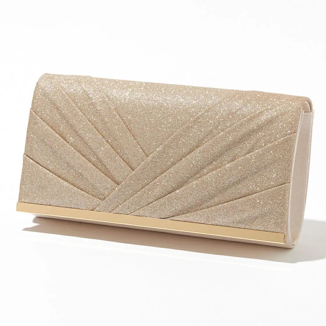 パーティーバッグ結婚式バッグレディース秋冬シンプルラメレター型/ラメ/シンプル/ゴールド/3WAY大きめ