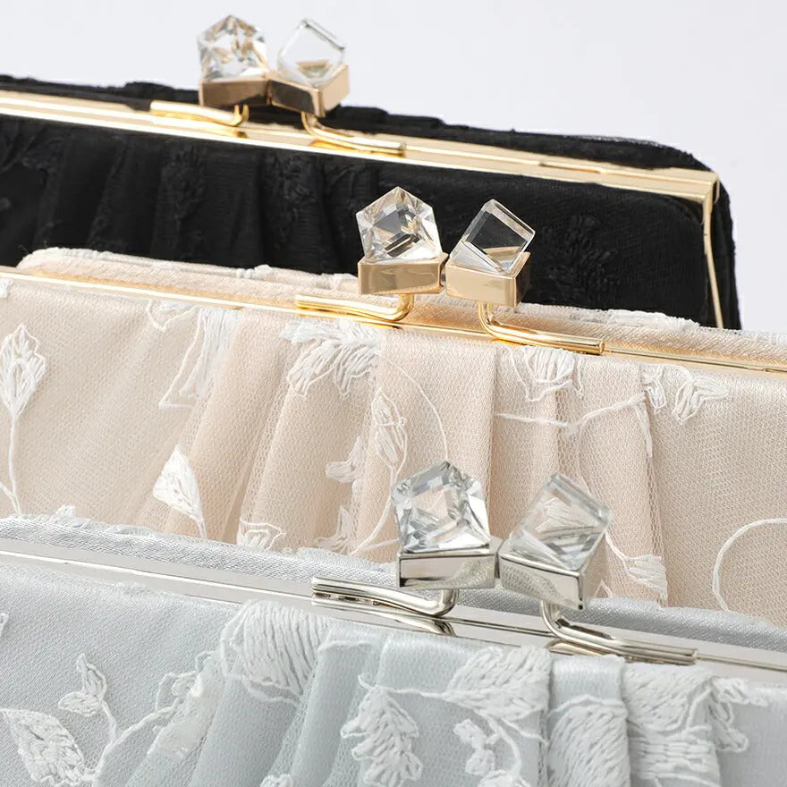 パーティーバッグ結婚式バッグレディース秋冬ビーズ刺しゅう/フェイクパール/ビーズ/スパンコール/コンパクト/2WAY小さめ