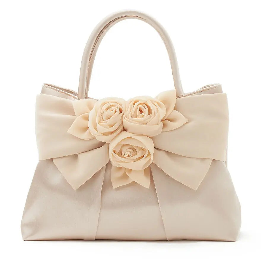 バッグ結婚式パーティーバッグサブバッグフォーマルハンドバッグお呼ばれ入園式卒園式入学式卒業式シンプル/サテン/大きめ