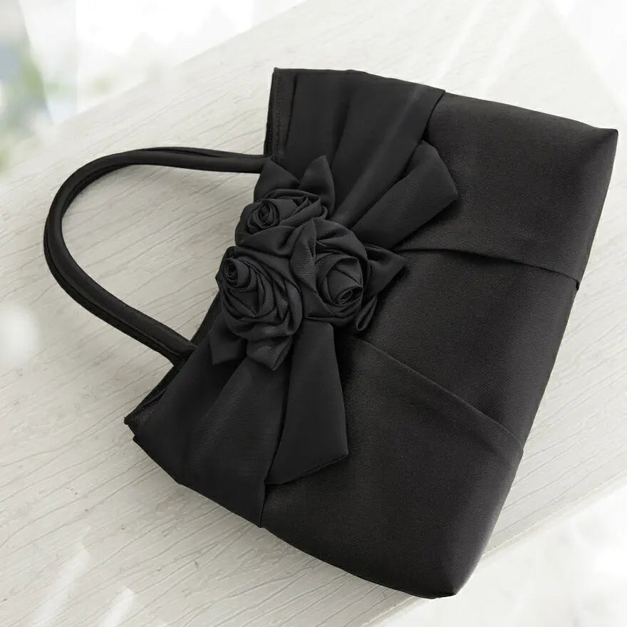 バッグ結婚式パーティーバッグサブバッグフォーマルハンドバッグお呼ばれ入園式卒園式入学式卒業式シンプル/サテン/大きめ