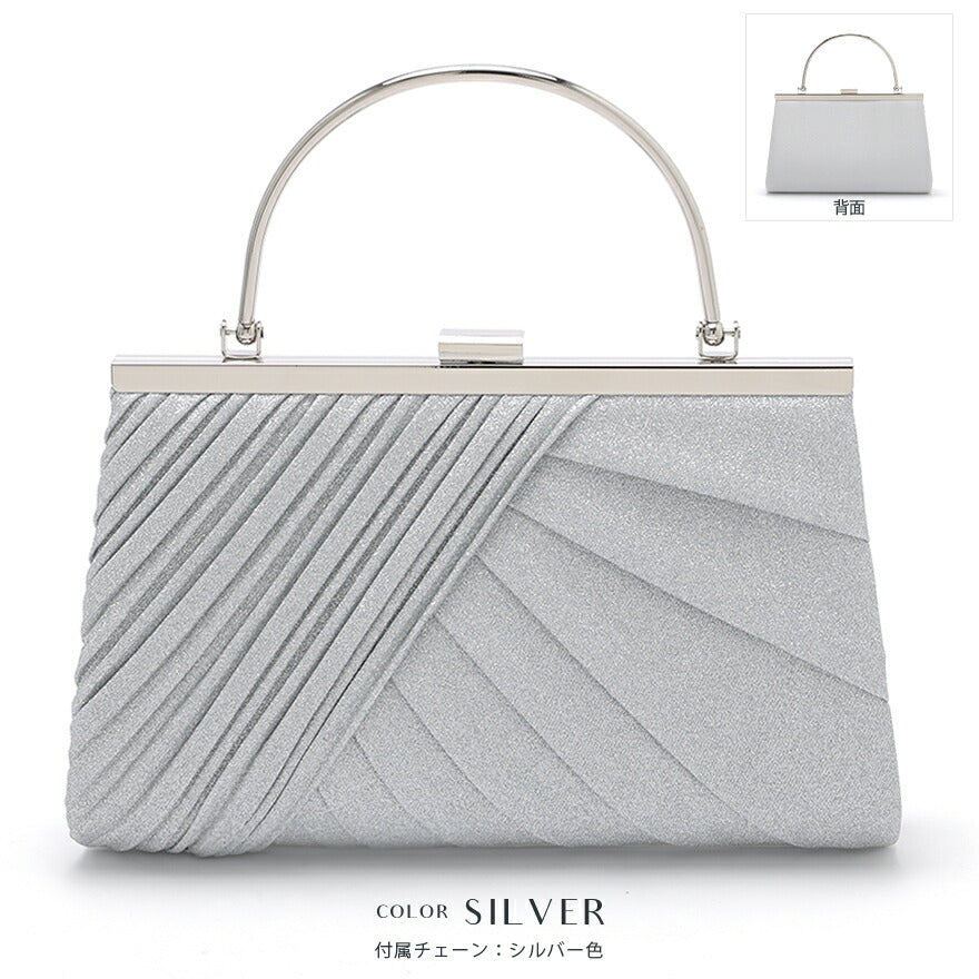 パーティーバッグ レディース オールシーズン 3WAY メタルハンドル 袱紗が入る ゴールド/シルバー/ブラック 小さめ 0353 パーティードレス通販TwinkleGIrls