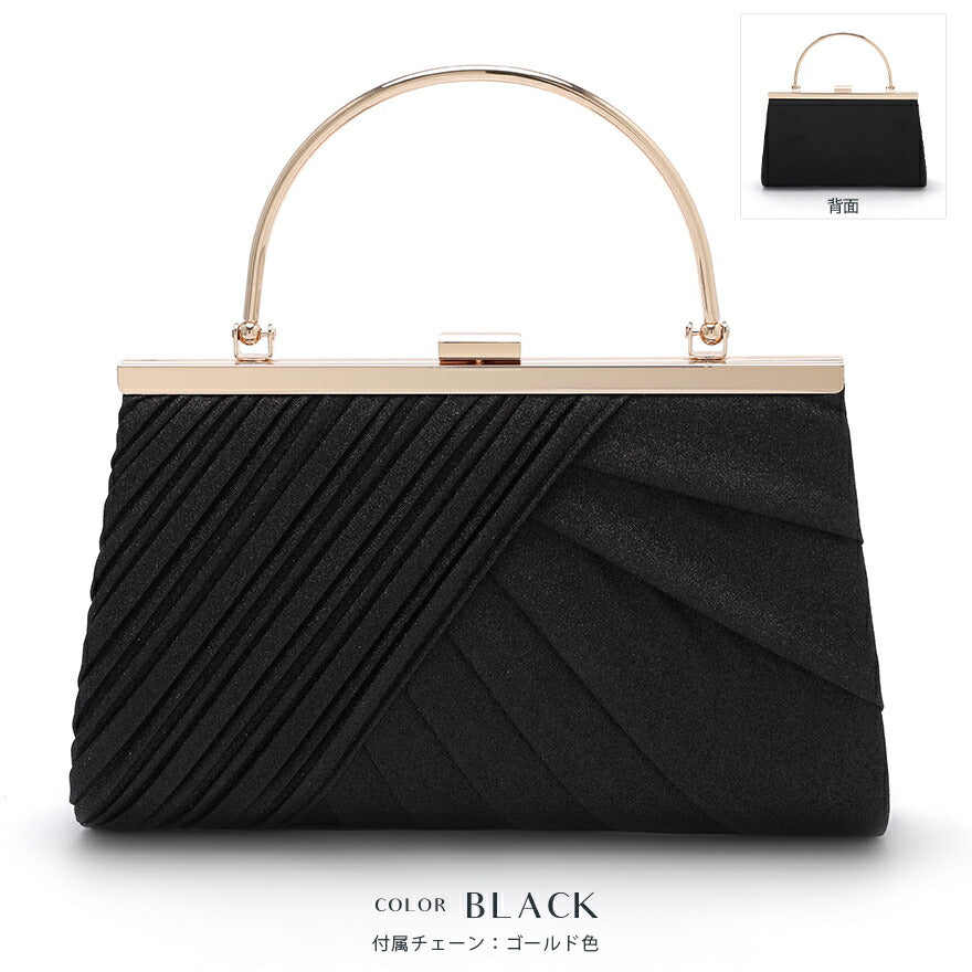 パーティーバッグ レディース オールシーズン 3WAY メタルハンドル 袱紗が入る ゴールド/シルバー/ブラック 小さめ 0353 パーティードレス通販TwinkleGIrls