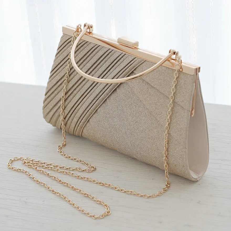 パーティーバッグ結婚式バッグレディース秋冬ビーズ刺しゅう/フェイクパール/ビーズ/スパンコール/コンパクト/2WAY小さめ