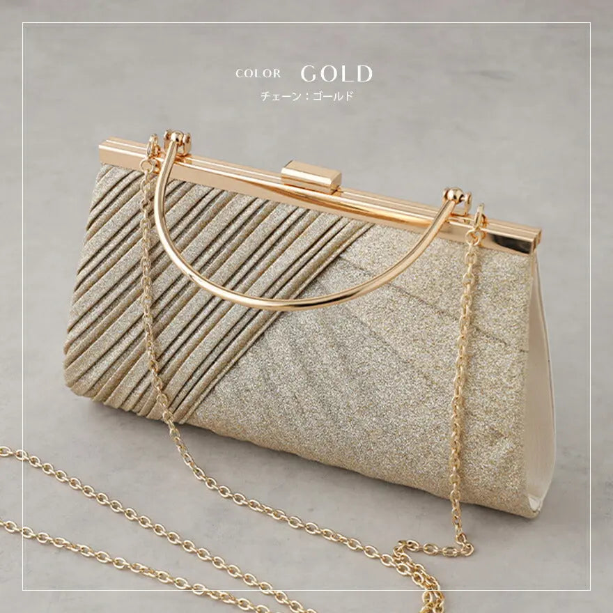 パーティーバッグ結婚式バッグレディース秋冬ビーズ刺しゅう/フェイクパール/ビーズ/スパンコール/コンパクト/2WAY小さめ