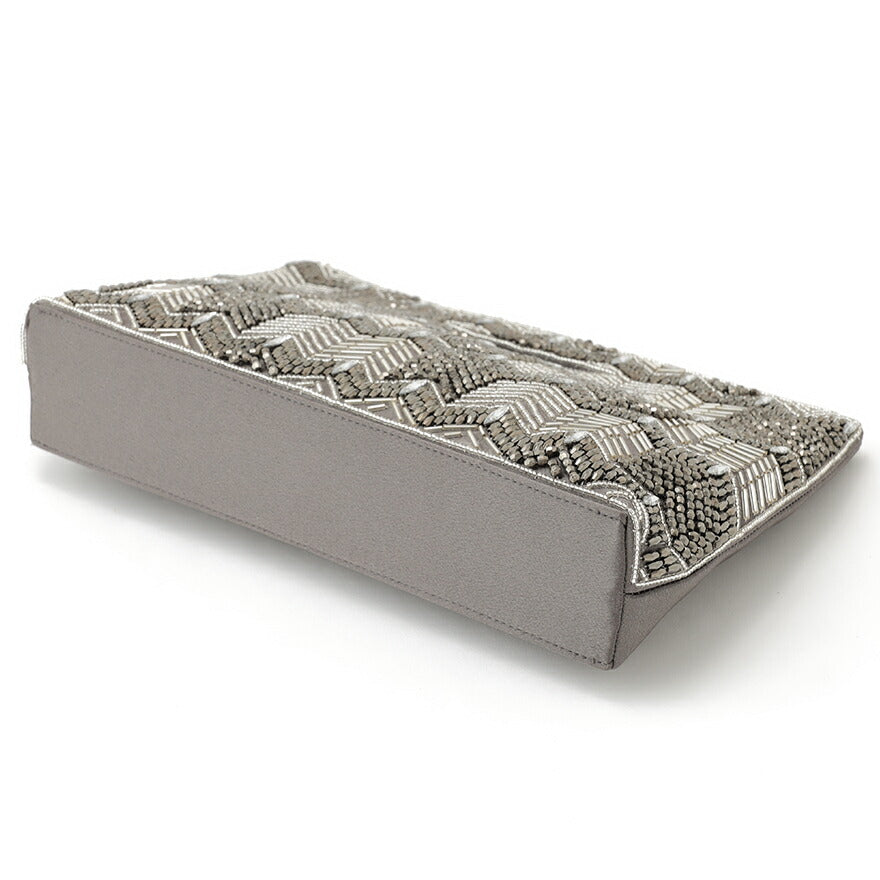 パーティーバッグ結婚式バッグお呼ばれ謝恩会二次会レディース秋冬ショルダーグレー大きめサイズ