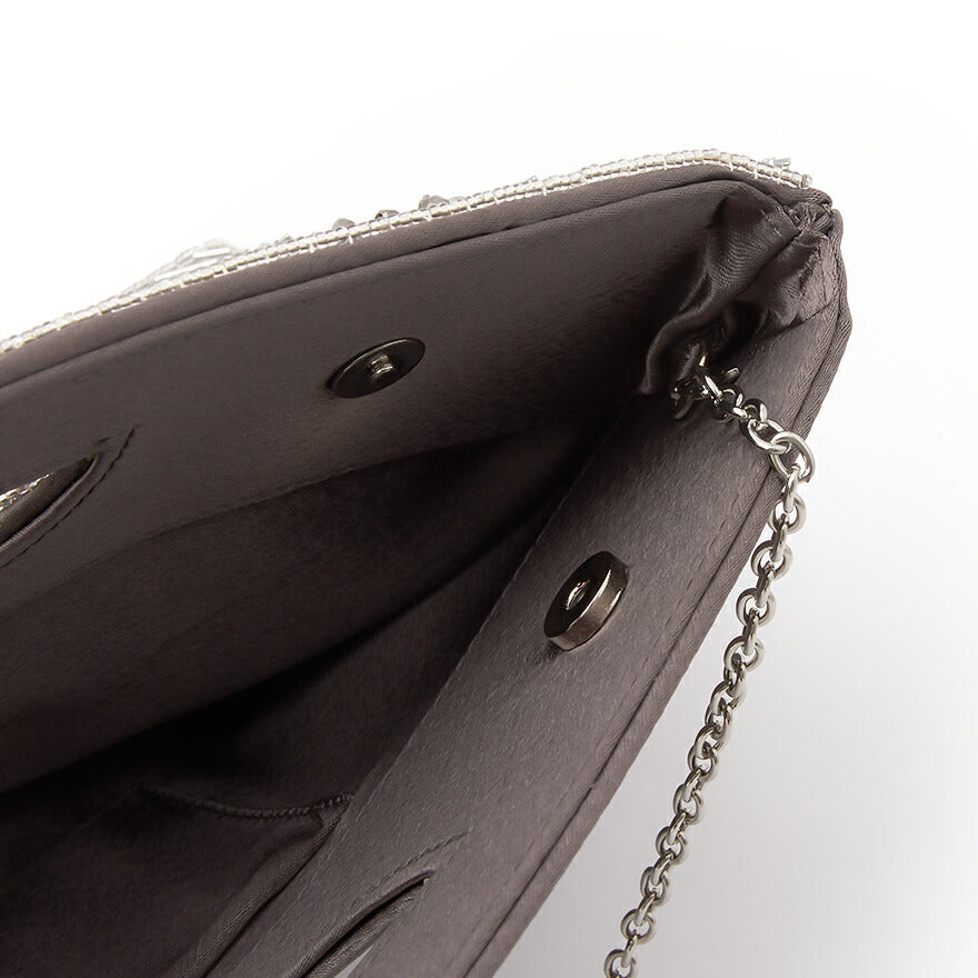 パーティーバッグ結婚式バッグお呼ばれ謝恩会二次会レディース秋冬ショルダーグレー大きめサイズ