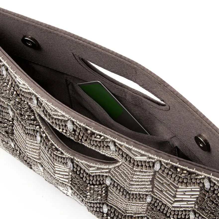 パーティーバッグ結婚式バッグお呼ばれ謝恩会二次会レディース秋冬ショルダーグレー大きめサイズ